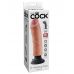 Реалистичный вибромассажер King Cock на присоске Vibrating Cock 8, телесный 20,3 см