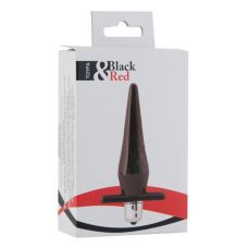 Черная водонепроницаемая вибровтулка Black Red - 12,7 см.