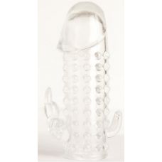 Гелевая прозрачная насадка с 2 отростками - 13 см. Гелевая прозрачная насадка с 2 отростками - 13 см.