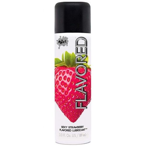 Лубрикант Wet Flavored Sexy Strawberry с ароматом клубники - 89 мл.