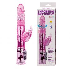 Вибратор-бабочка Throbbing Butterfly - 29,5 см.