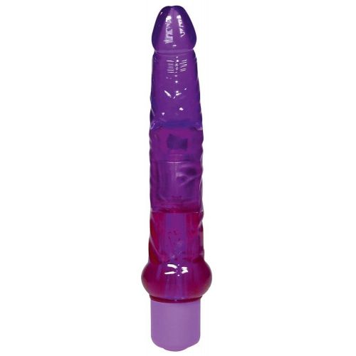 Фиолетовый гелевый анальный вибратор Jelly Anal - 17,5 см.