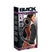 Чёрное эрекционное кольцо на пенис и мошонку с анальной вибровтулкой для усиления ощущений Чёрное эрекционное кольцо на пенис и мошонку с анальной вибровтулкой для усиления ощущений