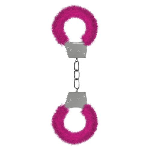 Пушистые розовые наручники OUCH! Pink