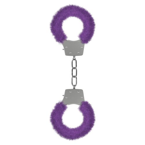 Фиолетовые пушистые наручники OUCH! Purple