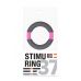 Серое эрекционное кольцо NEON STIMU RING 37MM GREY/PINK