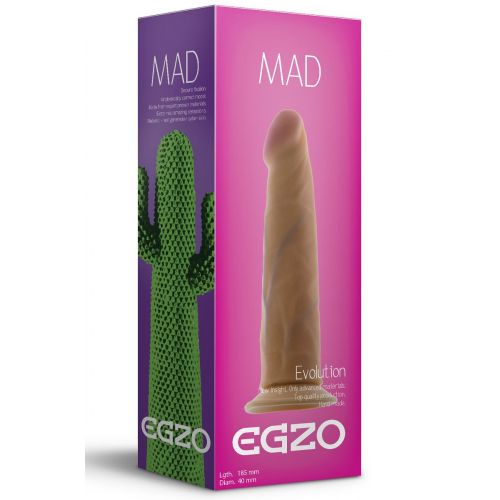 Телесный фаллоимитатор без мошонки Mad Cactus - 18,5 см.