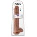 Кофейный фаллоимитатор-гигант 15  Cock with Balls - 40,6 см.