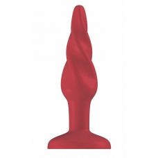 Красная анальная пробка Butt Plug Rounded 3 Inch - 7,6 см.