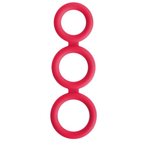 Красное тройное эрекционное кольцо Triad Cock Ring