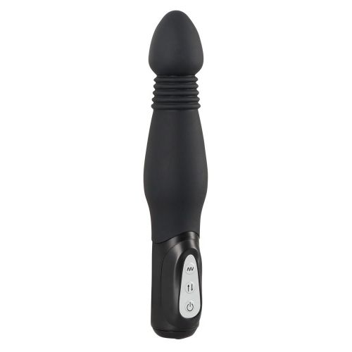 Чёрный анальный вибратор Thrusting Anal Vibe - 23,5 см. Чёрный анальный вибратор Thrusting Anal Vibe - 23,5 см.
