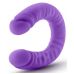 Фиолетовый двусторонний фаллоимитатор 18 inch Silicone Slim Double Dong  - 45,7 см.