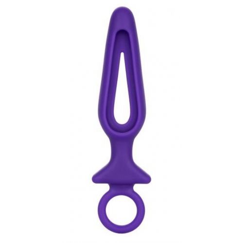 Фиолетовая силиконовая пробка с прорезью Silicone Groove Probe - 10,25 см.