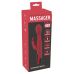 Красный вибромассажер с клиторальным отростком Rabbit Vibrator - 26,5 см.