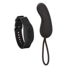 Черное виброяйцо с браслетом-пультом Wristband Remote Curve