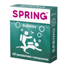 Презервативы SPRING BUBBLES с пупырышками - 100 шт.