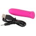 Розовый мини-вибромассажер Rechargeable Power - 8,5 см.