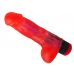 Красный гелевый вибратор №5 - 16 см.