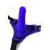 Фиолетовый силиконовый страпон - 14,5 см.