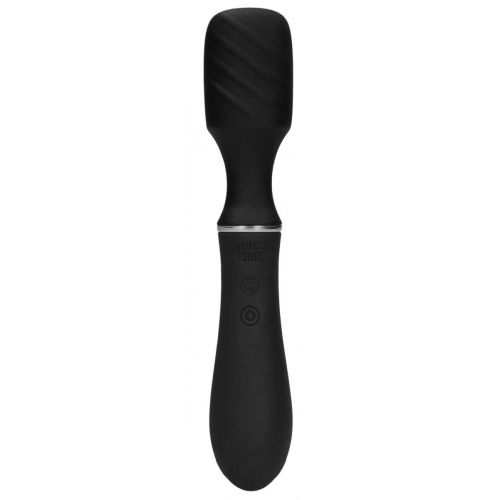 Черный универсальный вибратор с электростимуляцией Electro Vibrating Wand