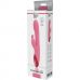 Розовый вибратор HEATING BRUSH BUNNY со стимулятором клитора и нагревом - 24 см.