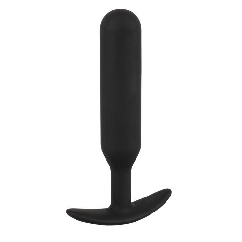 Черная утяжеленная анальная пробка Anal Trainer Small - 16 см.
