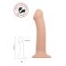 Телесный фаллос на присоске Silicone Bendable Dildo L - 19 см.