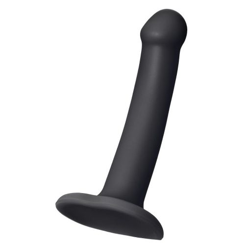 Черный фаллос на присоске Silicone Bendable Dildo S - 17 см.