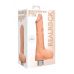 Телесный вибратор Vibrating Dildo With Balls - 23 см.