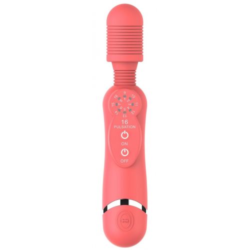 Розовый универсальный массажер Silicone Massage Wand - 20 см.