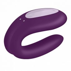 Satisfyer Вибратор для пар силикон/пластик Double Joy, 9.1 см, purple