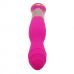 Ярко-розовый вибратор с ротацией ECSTASY Deluxe Rippled Vibe - 20 см.