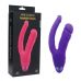 Фиолетовый двойной вибратор INDULGENCE Rechargeable Insatiable Desire - 21 см.
