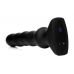 Черный вибратор с волнообразным движением Silicone Vibrating   Squirming Plug with Remote Control - 19,5 см.
