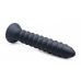 Черный спиралевидный вибромассажер Power Screw 10X Spiral Silicone Vibrator - 20,3 см.