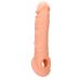 Телесная насадка с кольцом Penis Extender with Rings - 21 см.