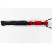 Многохвостовый черный лаковый флогер с красной ручкой - 44 см.