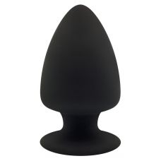 Черная анальная втулка Premium Silicone Plug S - 9 см.