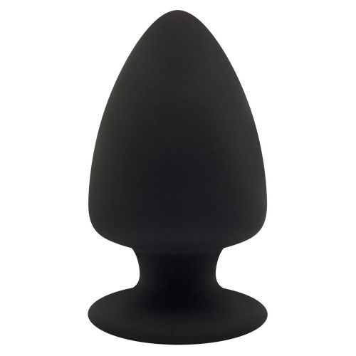 Черная анальная втулка Premium Silicone Plug S - 9 см.