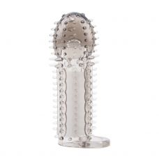Насадка-удлинитель с кольцом для мошонки Nubby Sleeve - 12 см.