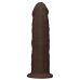 Коричневый фаллоимитатор без мошонки Silicone Dildo Without Balls - 15 см.