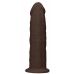 Коричневый фаллоимитатор без мошонки Silicone Dildo Without Balls - 19,2 см.