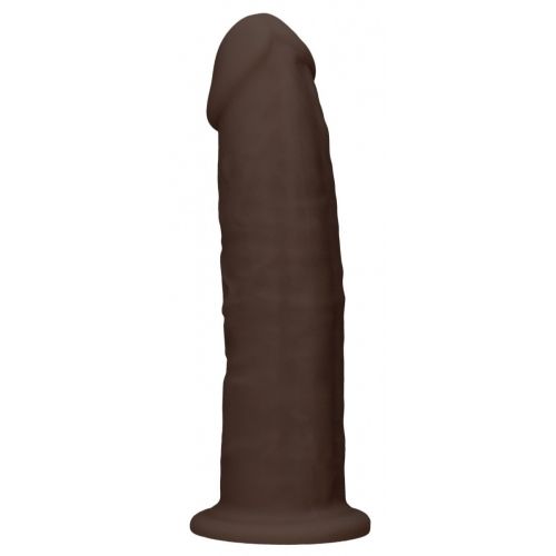 Коричневый фаллоимитатор без мошонки Silicone Dildo Without Balls - 19,2 см.