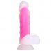 Ярко-розовый фаллоимитатор-реалистик So Divine Glorious Real skin feel pink dildo - 19 см.