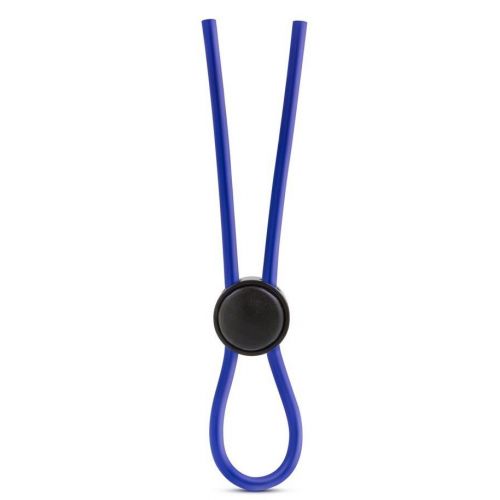 Синее эрекционное лассо Silicone Loop Cock Ring