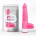 Розовый вибратор Luv Pleaser - 20 см.