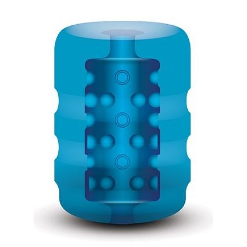 Голубой портативный мастурбатор Zolo Backdoor Pocket Stroker