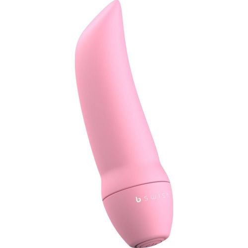 Розовая вибропуля Bmine Basic Curve - 7,6 см.