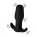 Черная анальная вибровтулка Anal Plug with Remote Control - 8 см.