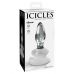 Прозрачная стеклянная пробка Icicles №91 с силиконовой присоской - 10 см.